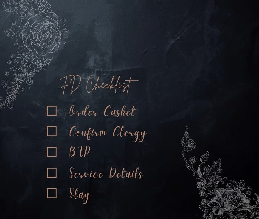 Funeral Director Checklist Mouse pad